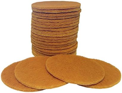 Starcke Premium 6 Inch Non Woven Surface Conditioning Discs - for Dry Sanding Countertops, Auto Body Repair, Marine, Paint, Plastics, Metal and Fiberglass (Gold, 25 Pack)