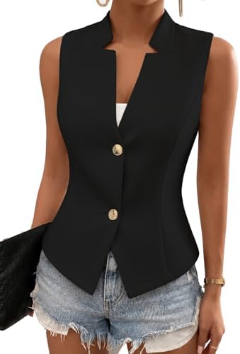 Mina Self Women's Sleeveless Sweater Vest,Knit Stretchy Dressy Casual Top