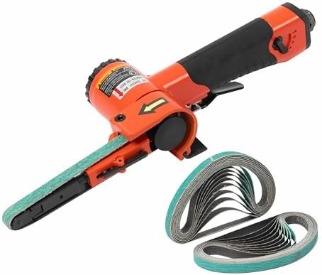 3/8"x 13" Air Belt Sander with 20Pcs Zirconia 40/60/80/120 Grit Belts