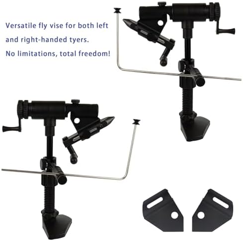 Riverruns II Generation Rotary Fly Tying Vise 360 Degree Rotation Ultra Light Rotary Fly Vise