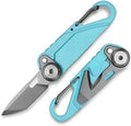 TACRAY Vinto 5-in-1 Keychain Multitool Mini Pocket Knife, 1.5" Blade, Blue