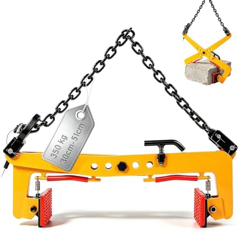 Granite Slab Lifting Clamps 772lbs, Heavy Duty Stone Lifting Clamps Jaw Opening Up to 19.68 inch, Adjustable Lifting Pliers Vertical Steel Plate Clamp Granite Curb Clamp Scissor Lifter