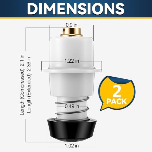 Screwdriver Control Stop Repair Kit, Compatible with Sloan, Replacement Parts Compatible with Sloan Flushometers H-540, H-600 & H-700 Series Control Stops(2 Pack,3/4")