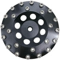 Diamond Grinding Cup Wheel for Hard Concrete Floor, Epoxy Coating Removal, 24 Aggressive Honeycomb Segments, 7 Inch 5/8”-11 Thread, 16/20 Grit