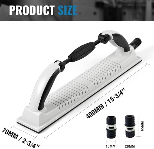 S SATC 15PCS Adjustable Radius Flexible Sanding Block with Hook & Loop Backing 70 x 400MM Longboard Hand Sander for Automobile Ship Wood Grinding with 80 120 180 240 320 Grit Mesh Sandpapers