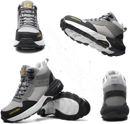 Steel Toe Work Shoes for Men Women, Puncture Resistant Safety Work Boots, 6" Lightweight Comfortable Industrial Construction Boot, Indestructible Utility Sneakers