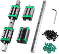 ANWOK Linear Guide Rail 2PCS HGR20 300mm Square Guideway Rail + 4PCS HGH20CA Slide Bearing Block for 3D Printer CNC Automated Machine