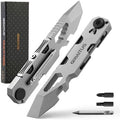 EDC Pry Bar Multitool with Bi-Directional Ratchet Screwdriver, Men Gifts