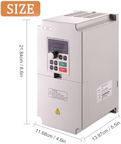 QNK 4KW 5.5HP 220V AC 17A VFD Converter Single to 3 Phase Inverter