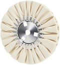 8" White Airway Buffing Wheel, 5/8" Arbor, 16-Ply Fine Polishing Wheel for Angle Grinder, Final Polishing for Aluminum & Metal, Mirror Shine & High Gloss Finish, 1 PC