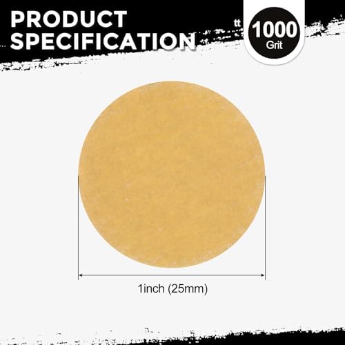 10Pcs Sanding Discs 1In 1000Grit Hook and Loop Sandpapers Yellow