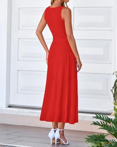 BTFBM Women Midi Bodycon Tank Dress