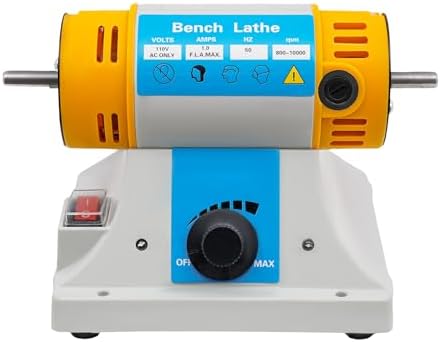 Jewelry Polisher, Stepless Speed Regulation Bench Buffer Grinder Polishing & Buffing Machine Multi-Function Bench Buffer Polisher DIY Polishing Machine-Fiber/Cloth/Emery Wheel-up to 10000rpm