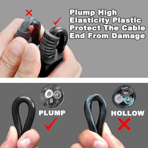 HUANCHAIN Indoor Black Extension Cord 10 FT 2Pack Waterproof 16/3 Gauge