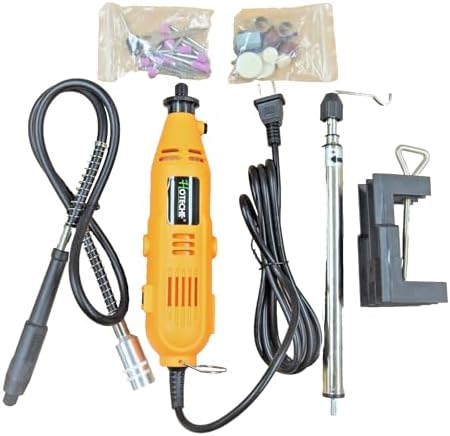 40PC Rotary Tool Kit Die Grinder Polisher Flexible Shaft Stand