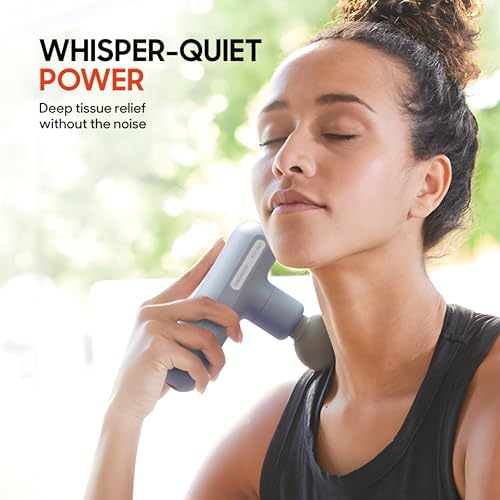 Sharper Image Powerboost Move Mini Percussion Massage Gun, Powerful & Quiet