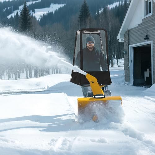 Snow Blower Cab Enclosure Canopy Cover, Blocks Flying Snow