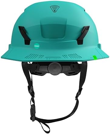 STUDSON SHK-1 Full Brim Safety Helmet Non-Vented: ANSI/ISEA Z89.1 Type II Compliant (R 2019), Lightweight & Breathable, NFC Emergency Contact Chip, One Size, Class E Protection