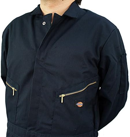 Dickies Men’s Deluxe Long Sleeve Coveralls – 7.5 oz Twill Mechanic Jumpsuit with Zipper Front Industrial Uniform Fit