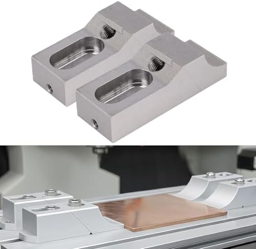 LICAEVEY 2PCS Side Clamp Vise, S136H Mold Steel Hardened Low Toe Clamps, 60kN M8 Arc Jaw Workholding for Milling CNC Machine
