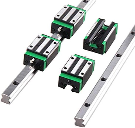 Linear Guide Rail 2 X HGR 15-1500mm Linear Slide Rail + 4 X Bearing Blocks Linear Guideway Rail for DIY CNC Routers Lathes Mills