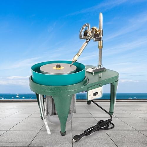 Gemstone Faceting Machine, 2800RPM Jewel Polisher Tool, 110V Rock Angle Grinding Cutting Machine With Faceted Manipulator for Carving, Drilling, Cleaning, Jade, Stone, Wood, Gold, Crafts