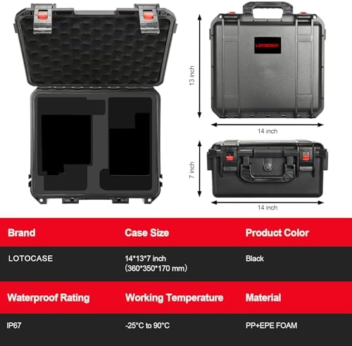 LOTOCASE Case for Milwaukee Drill M18 Impact Driver Waterproof Storage box