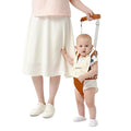 Baby Walking Harness - Handheld Toddler Walker Helper with Detachable Crotch, Adjustable Traction Strap, Breathable Fabric, Infant Walking Assistant Belt with for 9-24 Months (Brown)
