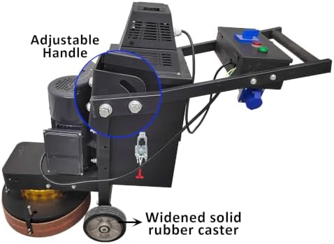 TECHTONGDA 4-Head Electric Concrete Floor Grinder & Polisher 13" Grinding Width 0-0.12" Grinding Depth with 20L Dust Collection Box for Home Renovation Remodeling Garages Factories 220V