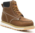Work Boots for Men 6" Steel Toe Wedge Sole Waterproof Safety Boots