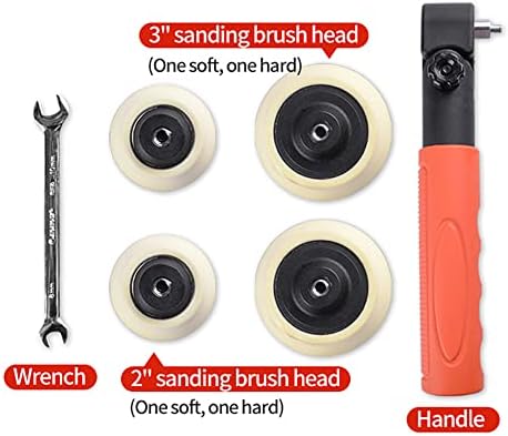 Woodworking Passive Rotary Sander - Sanding Tools Hand Held Bowl Sander with Rotatable Spindle Head 2 Inch 3 Inch Pads