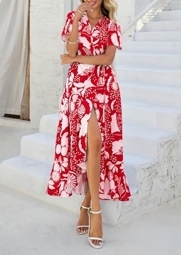 PRETTYGARDEN Women's Boho Floral Summer Maxi Dresses