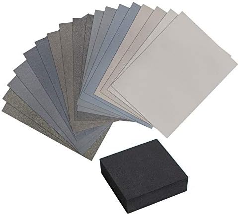 Micro-Mesh 19 Piece Woodworkers Pack with 18 Abrasive 3 Inch by 6 Inch Sheets and a Foam Sanding Block