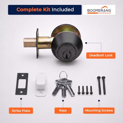 Boomerang DB7431 Heavy-Duty Designer Commercial Deadbolt Lock, 5-Pin