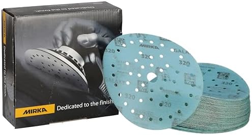 Mirka Galaxy Multifit Sandpaper 6 inch Grit 320 50 Discs Pack