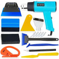Vinyl Wrap & Window Tint Tool Kit – 12Piece with 1200W Heat Gun, Felt Edge Squeegee, Glass Squeegee, Edge Trimmer, and Precision Knife Cutter for Car Wraps, Window Film, PPF, Decals, and Graphics