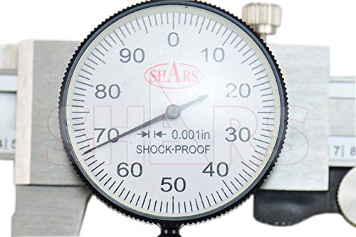 Shars 6" & 12" Dial Caliper Combo .001" Double Shock Proof Stainless NEW 303-1310 R