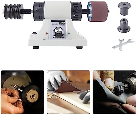 110V 350W Leather Polisher Sander, 0-8000RPM Leather Burnisher Professional Leather Polishing Burnishing Machine Leather Edge Grinder Machine Leather Polishing Grinder Tool Kit