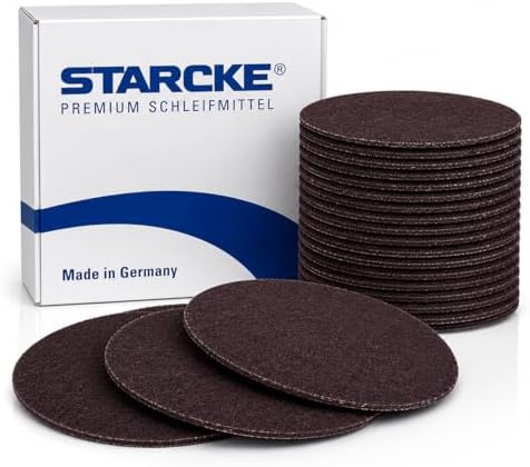 STARCKE Premium 6 Inch Non Woven Surface Conditioning Discs - for Dry Sanding Countertops, Auto Body Repair, Marine, Paint, Plastics, Metal and Fiberglass (50 Pack, Maroon - Very Fine)