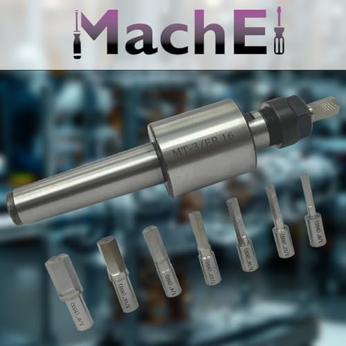 MachEl MT-3 Shank Rotary Broach with ER 16 Adaptor 7 Hex Broaches