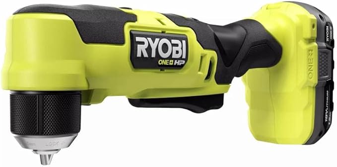 RYOBI ONEAND HP 18V BRUSHLESS Cordless Compact 3/8 in. Right Angle Drill KIT with 1 1.5 A