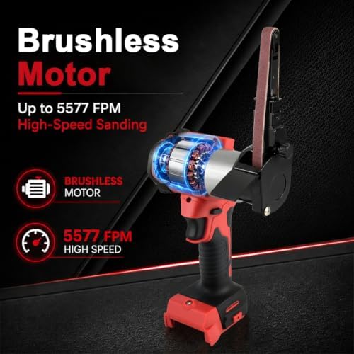 Cordless Belt Sander Compatible with Milwaukee 18V Battery