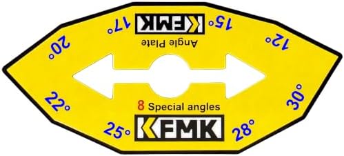 Angle Plate for Knife Sharpening, 8 Preset Angles (12°, 15°, 17°, 20°, 22°, 25°, 28°, 30°), Quick Setup Jig for Belt Grinder Angle Guide