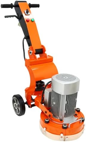 Floor Grinding and Trimming Machine 220V Walk-Behind Grinder Cement Floor Polisher with 3 Grinding Discs 2.2KW Foldable Arm Ground Polishing Machine