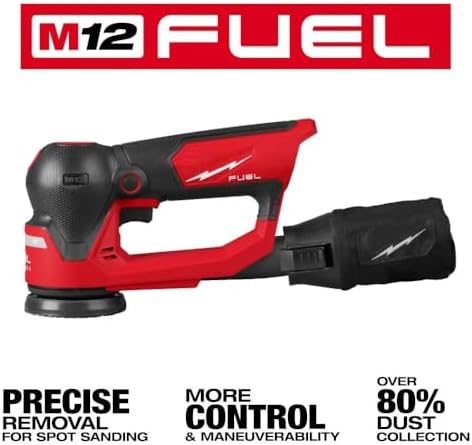 2535-20 Cordless Random Orbital Detail Sander for Milwaukee M12 FUEL 12V 3" Random Orbital Detail Sander - Bare Tool