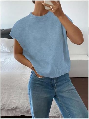 SOLY HUX Women's Short Sleeve Business Casual Sweater