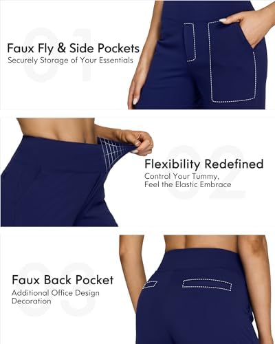 G4Free Yoga Pants for Women Wide Leg Pants with Pockets High Waisted