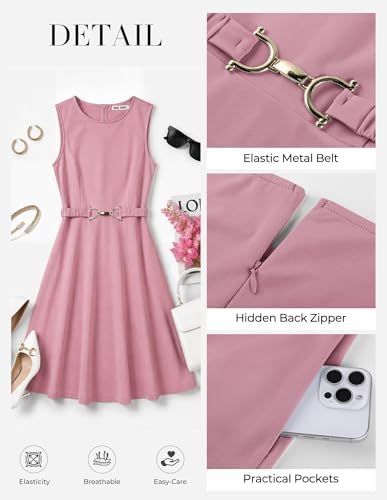 GRACE KARIN Work Business Midi Flowy Sleeveless Dresses for Women