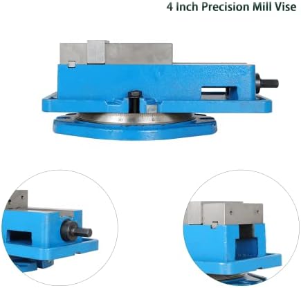 4 Inch Accuracy Mill Vise with 360 Degree Swiveling Base