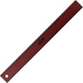 JAM PAPER Strong Aluminum Ruler - 12 Inch - Metal Ruler with Non-Skid Cork Backing - Burgundy Metallic - Sold Individually